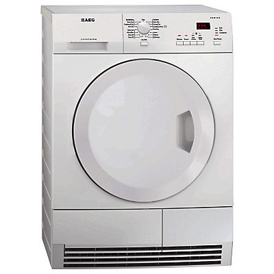AEG T61275AC ProTex Condenser Tumble Dryer, 7kg Load, B Energy Rating, White AEG T61275AC ProTex Condenser Tumble Dryer, 7kg Load, B Energy Rating, White